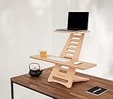 Harmoni Stehpult aus Holz - Laptop Schreibtischaufsatz höhenverstellbar Computertisch – Ständer für Tisch Erhöhung Büro Home Office