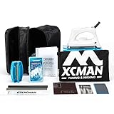 XCMAN Komplettes Ski- und Snowboard-Set mit Wachsbügeleisen, Ski-Wachs, Kanten-Tuner, PTEX für Tuning, Reparatur und Wachsen