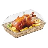Generisch Vorspeisen Servierplatten für Partys - Catering Servierteller Für Abendessen,41,5x25,0cm Speiseplatten Mit Fächern Und Deckel | Für Feiertage, Feste, Geburtstage, Events, Snacks, Kekse Und
