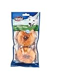 TRIXIE zuckerfreier und glutenfreier Hühnchen Kauring 'Denta Fun Chicken Chewing Rings, ø 6 cm, 2 St./110 g' - 31332