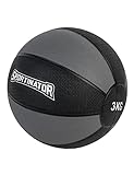 SPORTINATOR® Training Medizinball in grau/schwarz, mit Gewichtsangabe auf dem Ball, ideal für das Kraft- und Konditionstraining. Größe 1 bis 10, Gewicht von 1 kg bis 10 kg (3)
