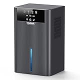 Tipkook Luftentfeuchter, [2400 ml] Luftentfeuchter, Anti-Schimmel, leise, LED-Licht, 10 Farben, großes Display, tragbar, automatische Abschaltung, Timer 8/12/24 Stunden, für Haus, Schlafzimmer