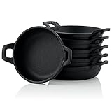 BBQ-Toro Gusseisen Grillpfännchen (6-er Set) | Ø 13 cm |...