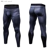 XUMKFJRE Weiße Herren-Laufhose, Basketball-Kompressions-Leggings, Fitnessstudio, Training, schnell trocknend, Schweiß, Joggen, Hautpflege-Trainingsanzug FüR Sport(Leggings 9,4XL)