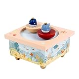 Trousselier 6260412 Spieluhr mit tanzenden Figuren für Kinder, Wale, magnetisch, Musikbox, Musikspieluhr