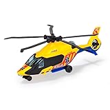 Dickie Toys - Rettungs-Helikopter Airbus H160 (gelb, 23 cm) mit hochwertigem Aufzieh-Propeller (Ultra-leise & Lange Laufzeit) - Spielzeug-Hubschrauber für Kinder ab 3 Jahre