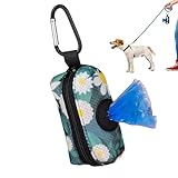 Hundekotbeutel, Hundekotbeutel Rollenhalter mit Grafikdruck, Kotbeutelspender, Kotbeutel, tragbarer Hundebeutelhalter für Reisen, Camping, Hunde und Katzen