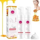 Belle Body Haarentfernung Schaum, Enthaarungscreme Intimbereich, Haarentfernungsschaum Belle Body, Enthaarungsschaum Hair Removal Spray, Sanftes Honig Mousse Hair Removal Cream Spray (2PC)