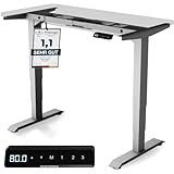 Desktronic Höhenverstellbarer Schreibtisch Gestell - Schreibtisch Höhenverstellbar Elektrisch mit Flüsterleisem Dual-Motor & Touchscreen - Hohe Tragfähigkeit - Stehtisch
