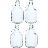 4 STÜCK 5L Gärballon mit BÜGELVERSCHLUSS Flasche Glasballon Weinballon Bügelflasche Glasflasche