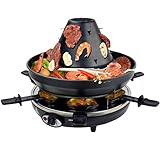 Syntrox Germany Tatarenhut Tischgrill Elektrogrill Grill Raclette für 6 Personen