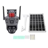 CHEOTIME Dual Lens Solar Sicherheits kameras Wireless Outdoor, 2K Full HD Video, 360 ° View Pan Home Überwachungs Kamera mit Bewegungs erkennung 2 Wege Gespräch, 5G 2,4 GHz WiFi