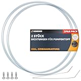 Kenekos - 2x Dichtung Pumpentopf geeignet für Bosch Siemens 12005744 Neff Constructa Spülmaschinen,182mm, Alternative zu 2005317, Fehler E15 Pumpensumpfdichtung Geschirrspüler Pumpenkopfdichtung