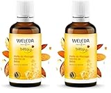 WELEDA Bio Baby Bäuchlein Massageöl, Naturkosmetik Massage Öl gegen Bauchschmerzen und Krämpfe von Babys und Kleinkindern, Pflegeöl zur Verdauungsförderung (1 x 50 ml) (Packung mit 2)
