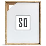 Stallmann Design Schattenfugenrahmen für Keilrahmen | 50x70 cm | Sonoma Eiche | MDF Rahmen für Leinwände mit Tiefeneffekt | mit Montagezubehör | Rahmen ohne Glas und Rückwand