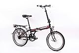 Tretwerk - 20 Zoll Klapprad - Foldrider schwarz 30 cm - Faltrad mit 7 Gang - Shimano Nexus Nabenschaltung - leichtes Folding Bike - praktisches Fahrrad für die Stadt