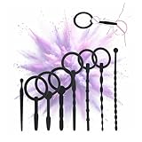 8 Stück Silikon Dilator Set Penis Plug Dilatatoren Harnröhren mit Penisring Harnröhre Multifunktional Plugs Sexspielzeug Set Penis Stimulator Katheter Harnröhrenstimulation Sexspielzeug für Männer