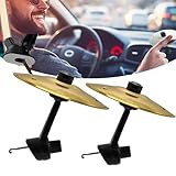Car Crash Cymbal, Car Cymbals Air Vent, Auto-Trommel-Lüftungsschlitz, Eisen Entlüftungsdekoration, Mini-Trommel-Crash-Becken für Auto Dekoration, fügt Rhythmus und Spaß zu (Gold, 2 Pcs)