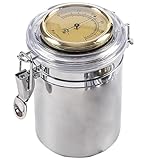 Abibiocy Rohrtabak -Lagerglas, Edelstahl -Zigarar -Humidor mit Hygrometer & Luftbefeuchter, tragbarer luftdichter Tabakzicht mit Schloss Zigarre Humidor