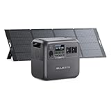 BLUETTI Solar Generator AC180 mit 350W Solarpanel, 1152Wh LiFePO4 Solargenerator mit 2 1800W (2700W Peak) AC Ausgänge, Balkonkraft Aufladezeit 45 Min. bis 80% für Camping, Reise, Stromausfall