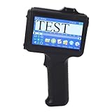 Asixxsix Handheld Tintenstrahldrucker, 2-12.7mm Druckhöhe tragbare Codiermaschine mit 4,3 Zoll HD LED Touchscreen Unterstützt mehrere Sprachen Bluetooth Inkjet Coder für Text QRCode