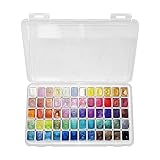 Aquarell-Malset, breites Malset, 60 Farben, schimmerndes Metallfarben-Set, bequeme Verwendung, Aquarellfarbenzubehör für Handwerk, Graffiti-Malerei, Zuhause