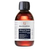 Naissance Süßes Mandelöl BIO (Nr. 215) 225ml – 100% Natürlich, BIO zertifiziert, Kaltgepresst, vegan, hexanfrei, Gentechnikfrei Ideal für Massagen, Haut– und Haarpflege.