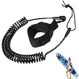 MALOUSUN 10 Füße Surf Leash SUP,Surfboard Leash,Fußschlaufen für Stand up Paddle Surfboard,SUP Zubehör,Coiled Fußschlaufe Einziehbares für Surfbretter,Sup Leine für Stand Up Paddle Board Surfboard