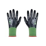 Honeywell 24-9D38B-9/L CoreShield™ doppelt vollständig beschichtete Handschuhe, 18G BB, Schnittstufe A3/C, Größe 9/L, Grün/Schwarz, 10 Paar