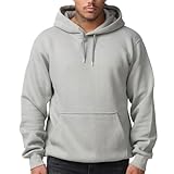 Smith & Solo Herren Kapuzenpullover – Sweatshirt Pullover Rundhals – Langarm – Slim – Fit – Training – Hoodie – Pulli – Hochwertige Baumwollmischung Männer Jungen (XL, Grau)