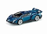 siku 1485, Lamborghini Veneno, Metall/Kunststoff, Spielzeugauto für Kinder, Dunkelblau, Bereifung aus Gummi