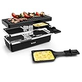 Tefal Raclette-Grill, 2 Personen, modulares Format, integrierter Stecker zum Anschluss weiterer Geräte, kompakt, Plug & Share YY5249FB