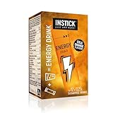 INSTICK Zuckerfreier Energydrink (Cola-Orange) - Kalorienarmes Energy Getränkepulver mit Koffein & Vitaminen - Instant-Pulver für 12 x 0,25 L