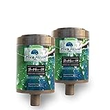 rivaALVA Skin & Hair-EM Duschfilter 2er Set Ersatzkartuschen, für die Dusche, Blockaktivkohle mit EM Keramik, filtert Chlor, Schwermetalle, Mikroplastik