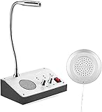 XNXYSMKJ Dual-Way-Counter-Gegensprechanlage, Fenster-Intercom-System-Zähler-Gegensprechanlage, Interphone-Counter-Intercom-Lautsprecher für das Ladenbüro