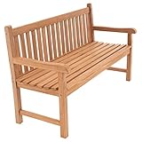 Divero 3-Sitzer Bank Holzbank Gartenbank Sitzbank 150 cm –...