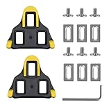 Rennrad Cleats Kompatibel Mit SPD Cleats Und Look Keo Cleats, Fahrrad Pedalplatten Set Für Rennradschuhe, Anti-Rutsch Schuhplatten Für Indoor Und Outdoor Radfahren, Inklusive Montageschrauben