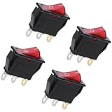 KICHOUSE 4 Stück Kippschalter Ersatz für Elektrische Bratpfannen und Elektroherde mit Widerstandsfähigem Material für Kochgeräte im Haushalt