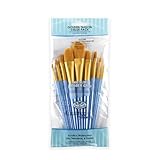 Royal & Langnickel RCC 303 - Crafters Choice, Golden Taklon 9-teiliges Katzenzungenpinsel Set