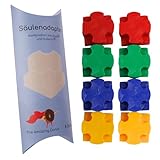 Säulenadapter kompatibel mit Kullerbü und Duplo für kreatives Bauen in unglaublicher Höhe ab 2 Jahren; Verbindet Zwei Spielzeugwelten und erweitert bestehendes Spielzeug nachhaltig (8 STK)