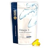Nature Basics Omega 3 Fischöl - 120 Kapseln - 2000mg Fischöl pro Tagesdosis - mit EPA und DHA in Triglycerid-Form - Omega 3 Kapseln hochdosiert aus nachhaltigem Fischfang - Laborgeprüft auf Reinheit