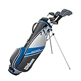 WILSON Unisex, Teenager Staff Deep Red Tour Junior Golf-Set, Größe M, Alter 8-11, rechte Hand, blau, Medium (Ages 9-12)