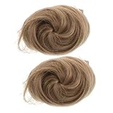 ELAYARD 2 Stück Mini Haarteil Dutt Klammer Rutschfeste Haarklammer für Damen Synthetischer Haarknoten Clip Natürlicher Look Leichter Halt für Hochsteckfrisuren Sport und Alltag