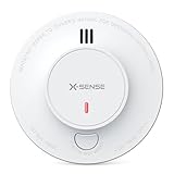 X-Sense Smart WLAN-Rauchmelder mit 10-Jahres-Batterie (ohne Basisstation), photoelektrischer vernetzbarer Funk-Brandmelder, kompatibel mit SBS50 Basisstation, SD19-MN, 1 Stück