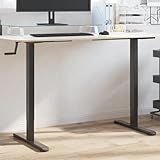 Elektrisches Sitz-Steh-Schreibtischgestell, Schwarz, Verstellbar 94-135x60x70-114 cm, Pulverbeschichteter Stahl, Ergonomischer Rahmen für Home Office Desks, Gaming Desk, Max. 70kg