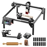 LONGER Lasergravierer Ray5 Bundle – 5W Lasergravierer mit Luftunterstützungs-Set, DIY CNC Laser-Schneidewerkzeug, geeignet für Metall, Glas und Holz, Arbeitsbereich 15,7 × 15,7 Zoll, mit 3-in-1 Rotati