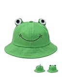 GAJUS 1pcs Fischerhut, Angelhut, faltbarer Baumwoll-Angelhut, Frosch-Sonnenhut, Fischerhut, Bucket Hat, niedlicher Frosch-Bucket Hat, Sommerhut, Angel-Freizeithut, Wandern, Camping