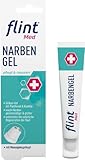 flint Med Narbengel, 17 ml – Narbenroller für frische und alte Narben, macht Narbenstellen geschmeidiger und glatter, mit integriertem Massagekugelkopf, vegan, transparent und hautpflegend