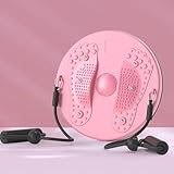 Twist Boards für das Training, Multifunktions Magnet Massage Fitness Drehscheibe mit Kordelzug Bauchtrainer Drehscheibe Aerobic-Training für Fußmassage und Taille Übung (Rosa)