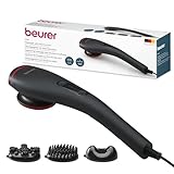 Beurer MG 24 Vibrationsmassagegerät, 2 wohltuende Massageprogramme und 2 Intensitätsstufen für ideale Entspannung, 3 Massageaufsätze, am ganzen Körper einsetzbar, schwarz